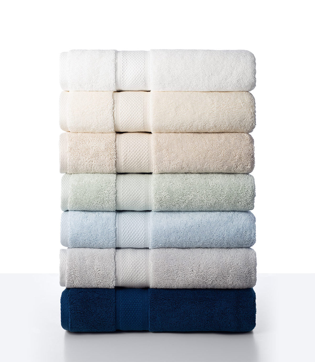 stack of Plush Turkish Towel Set various colors