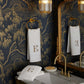 Special Occasion hand towel monogrammed hanging in bathroom, White