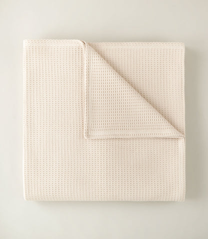Riviera Waffle Weave Blanket Linen