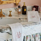 Special Occasion Hand Towel Set monogrammed in pink, White 