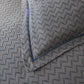 Detail of Savoy Jacquard Shams, Navy