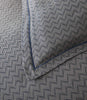 Detail of Savoy Jacquard Shams, Navy