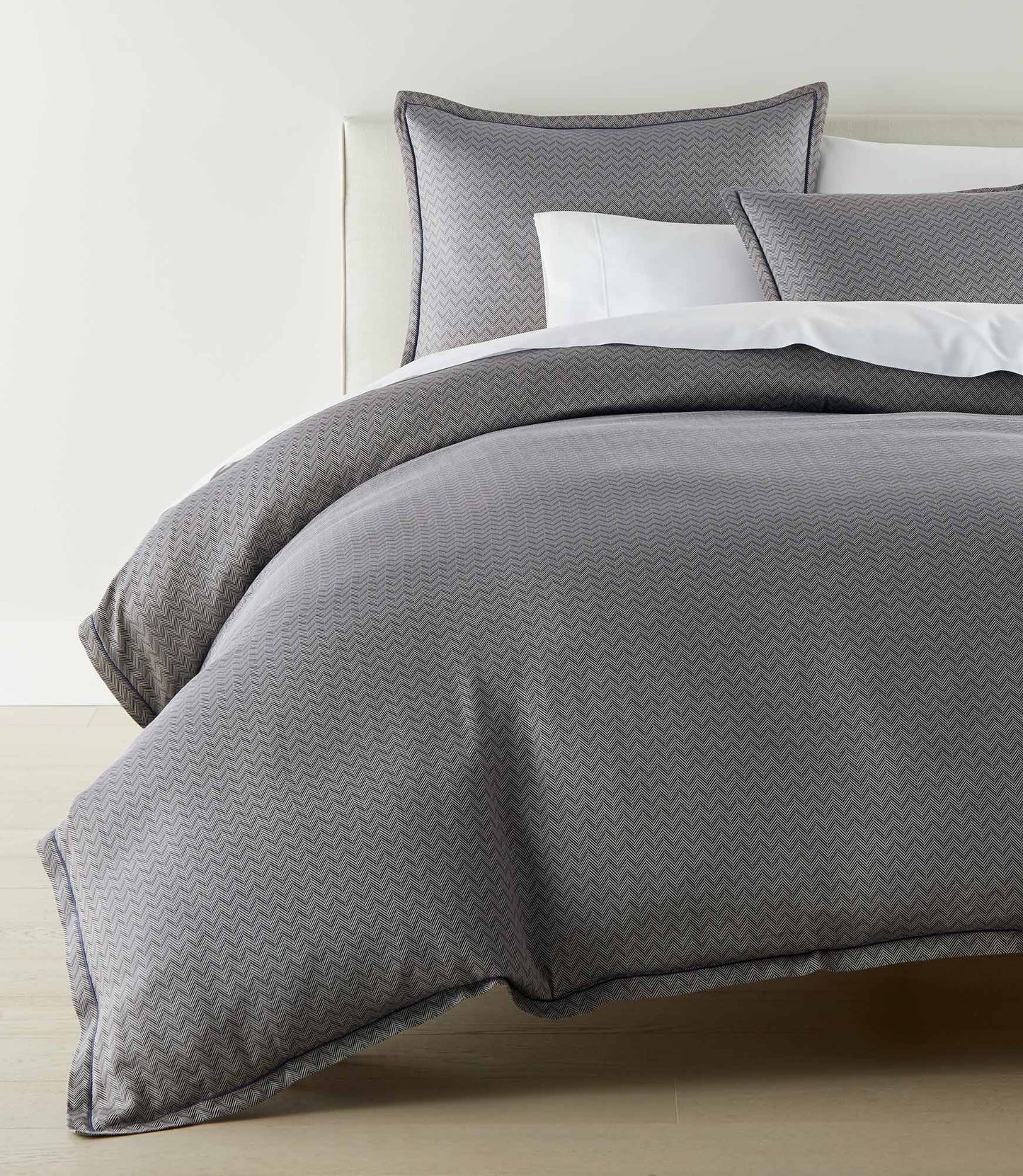 Savoy Jacquard Duvet Set lifestyle, Navy
