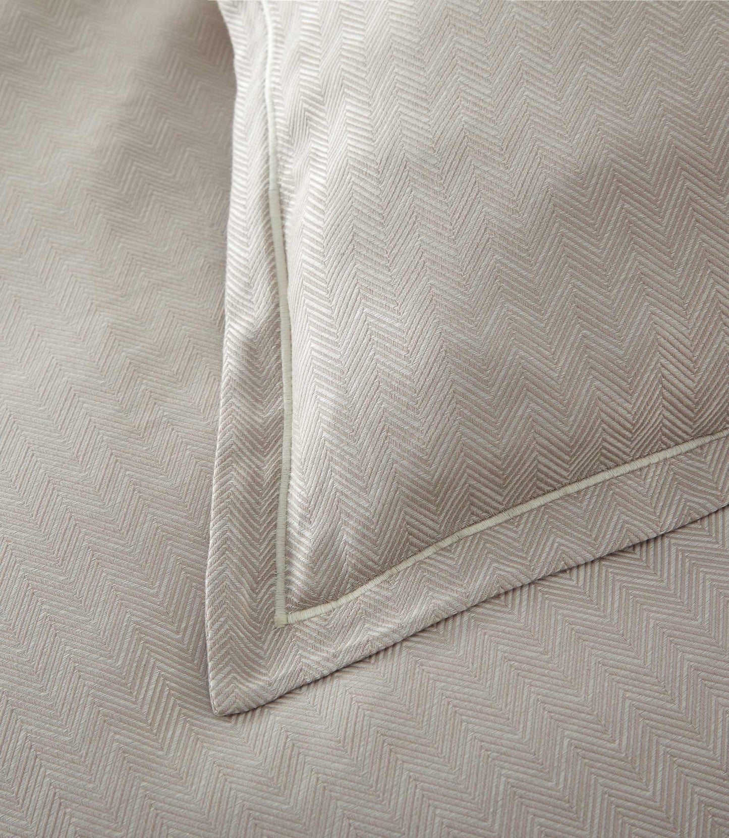 Detail of Savoy Jacquard Sham, Platinum