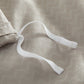 detail of duvet ties, Platinum