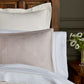 detail of Savoy Jacquard Sham, Platinum