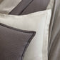 Close-up of Savoy Jacquard Shams style on a bed, Navy