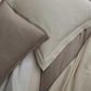 Close-up of Savoy Jacquard Shams style on a bed, Platinum