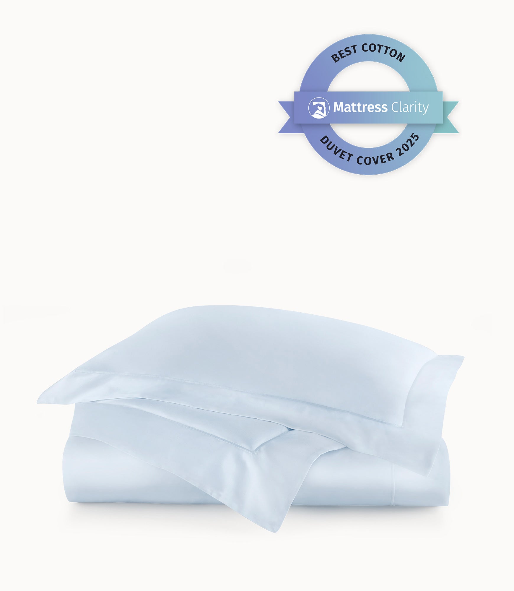 Soprano Sateen Duvet Cover, Barely Blue