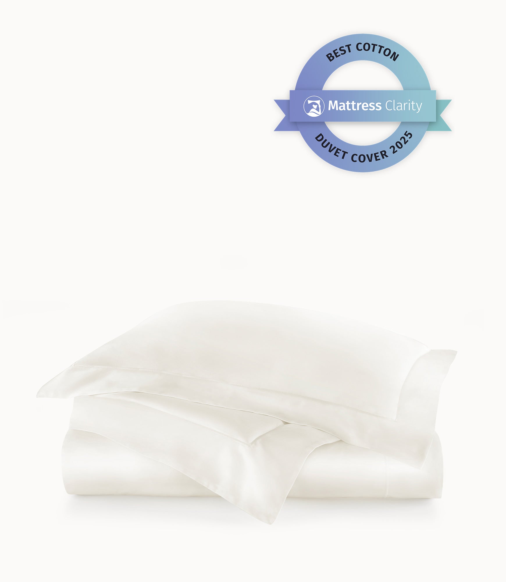 Soprano Sateen Duvet Cover, Ivory