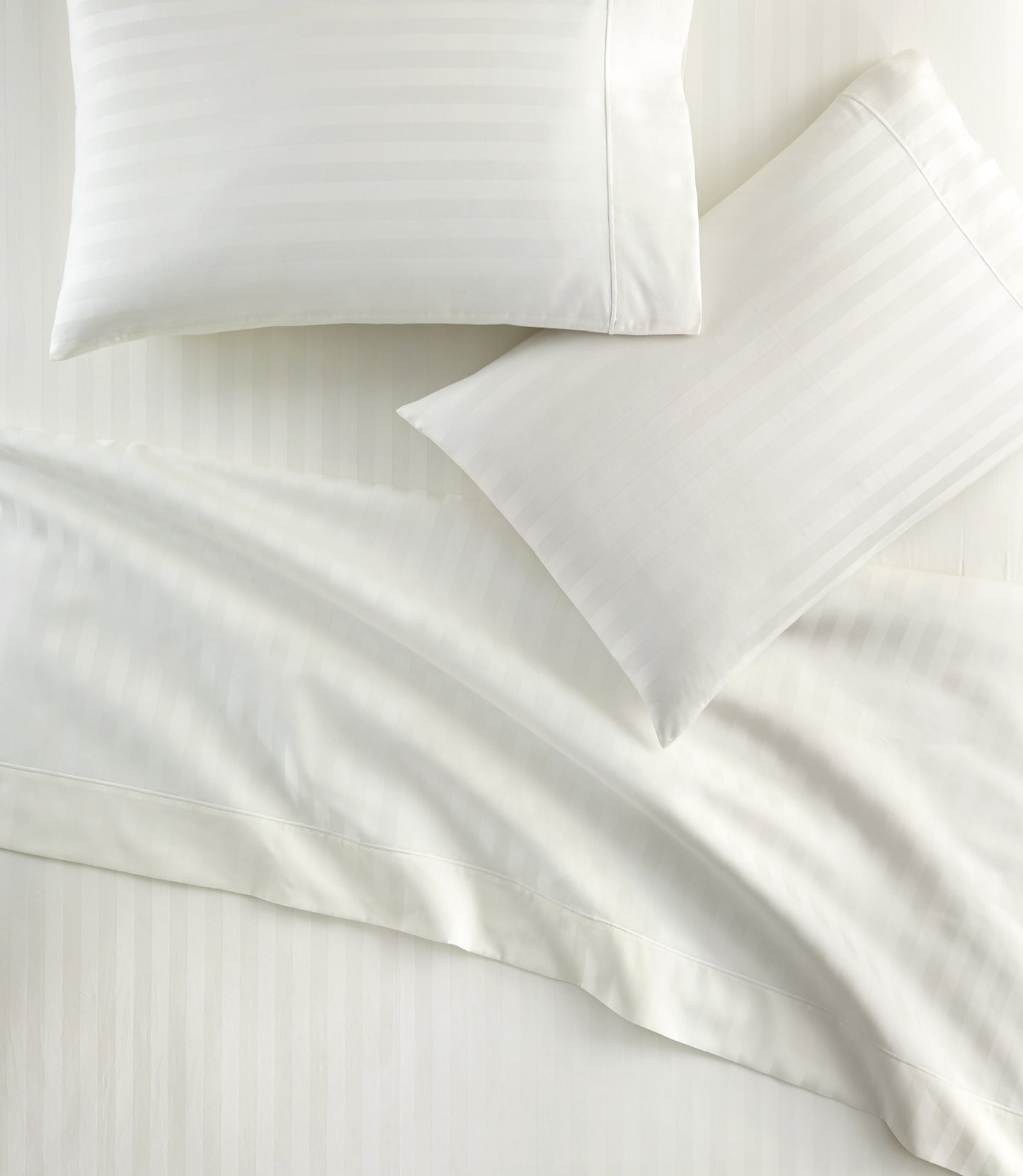 Soprano Stripe Sheet Set Lifestyle, Ivory