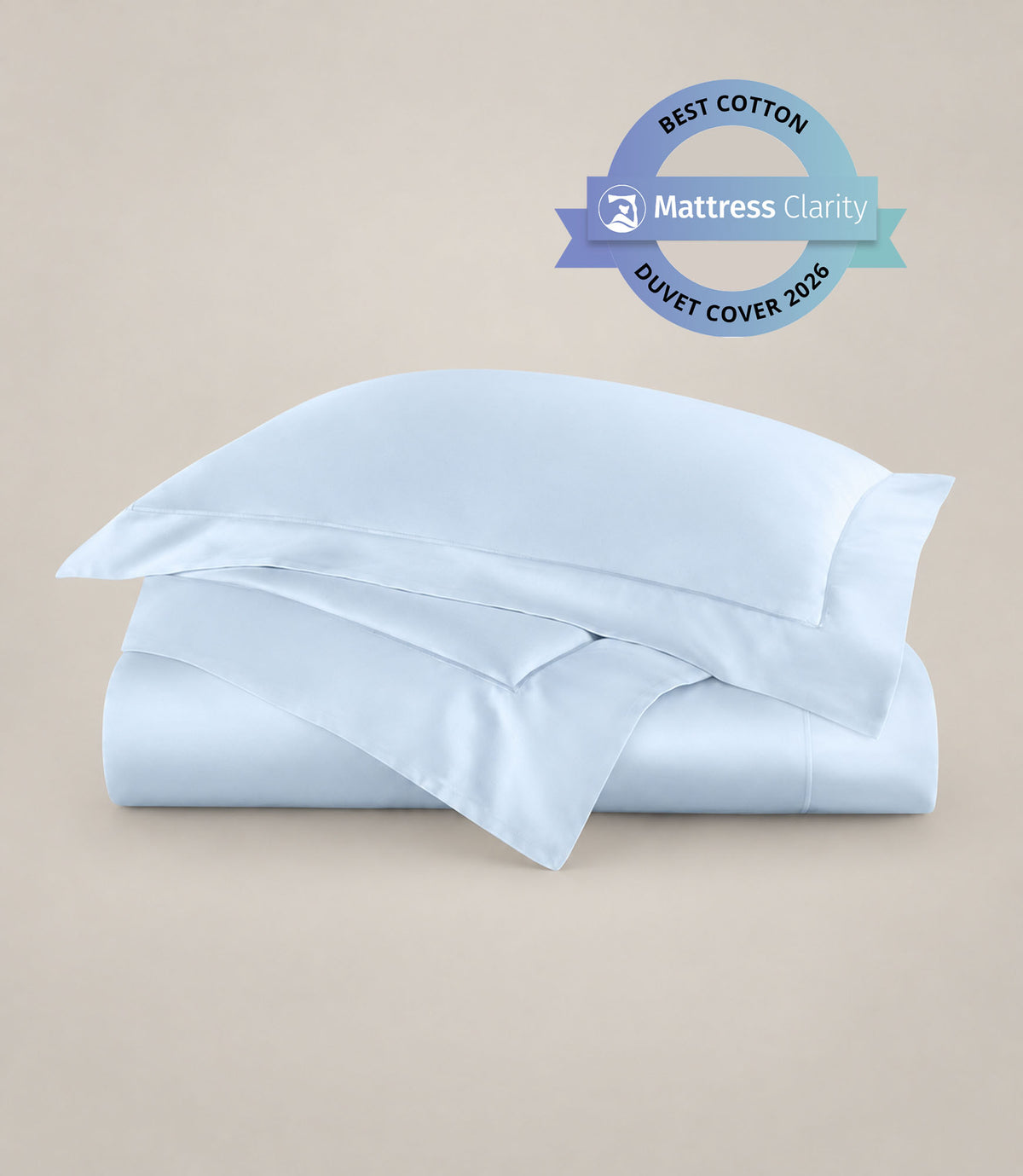 Soprano Sateen Duvet Cover, Barely Blue
