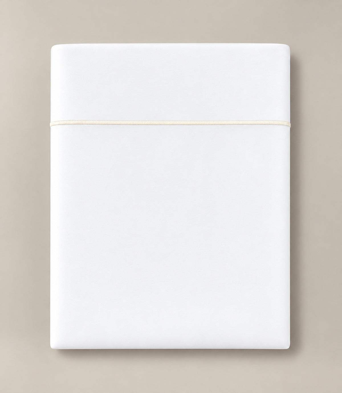 Soprano Embroidered Sateen Flat Sheet,  Pearl
