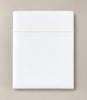 Soprano Embroidered Sateen Flat Sheet,  Pearl