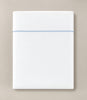 Soprano Embroidered Sateen Flat Sheet, Sky