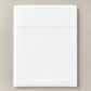 Soprano Embroidered Sateen Flat Sheet, White