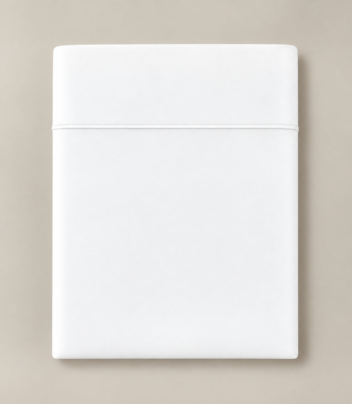 Soprano Embroidered Sateen Flat Sheet, White