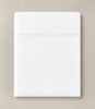 Soprano Embroidered Sateen Flat Sheet, White