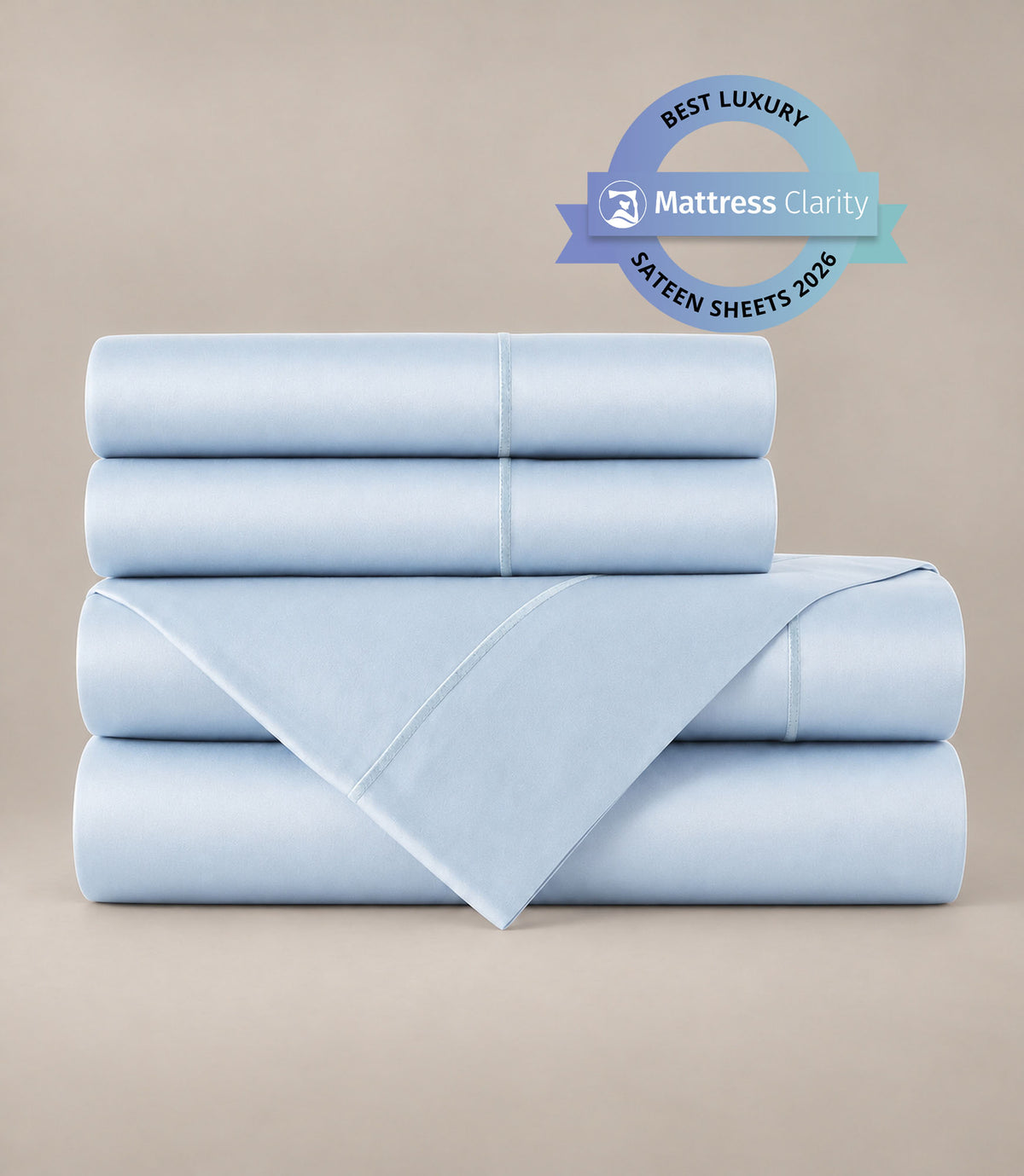 Soprano Sateen Sheet Set, Barely Blue