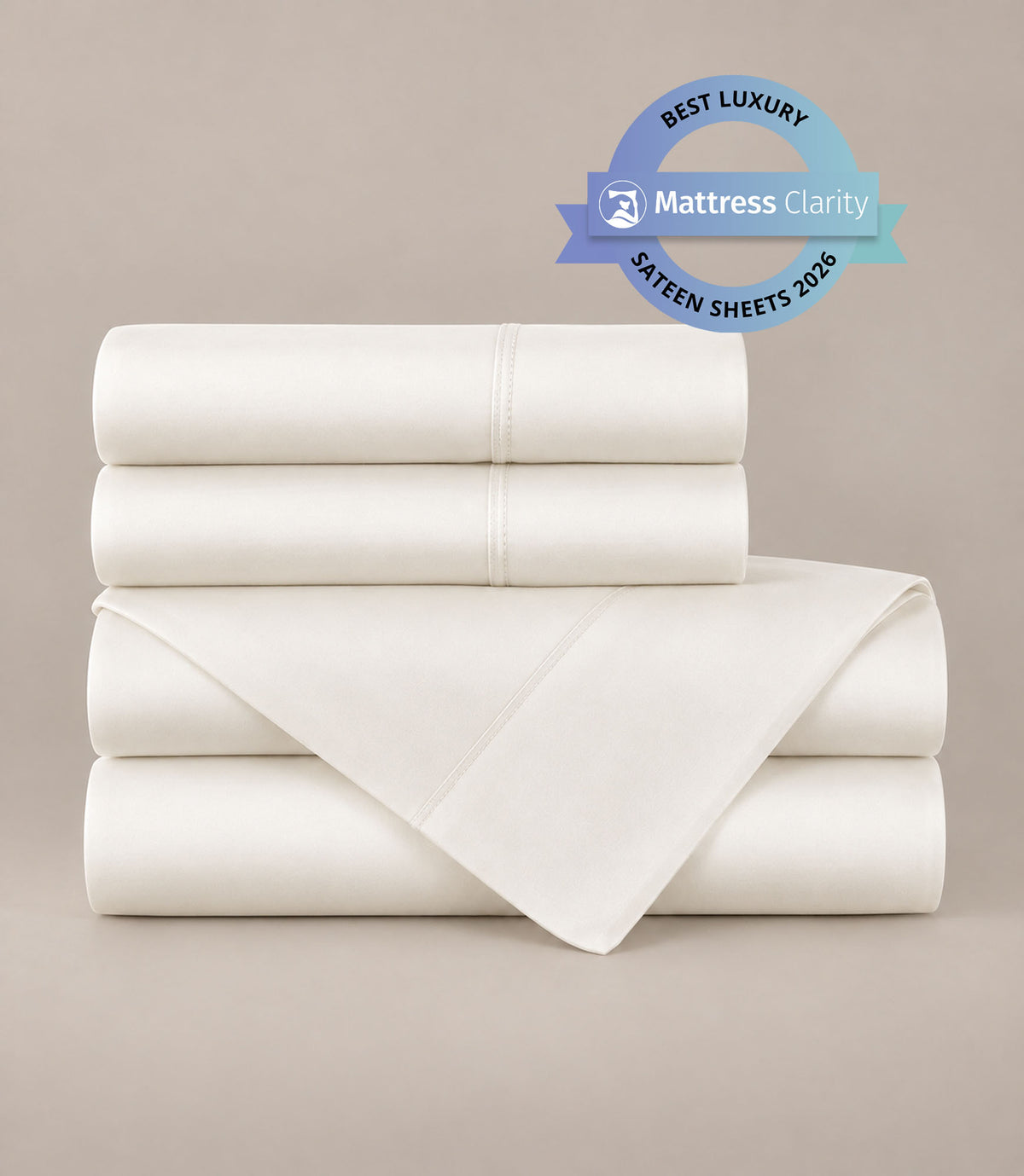 Soprano Sateen Sheet Set, Ivory