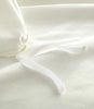 Detail of duvet ties, Ivory
