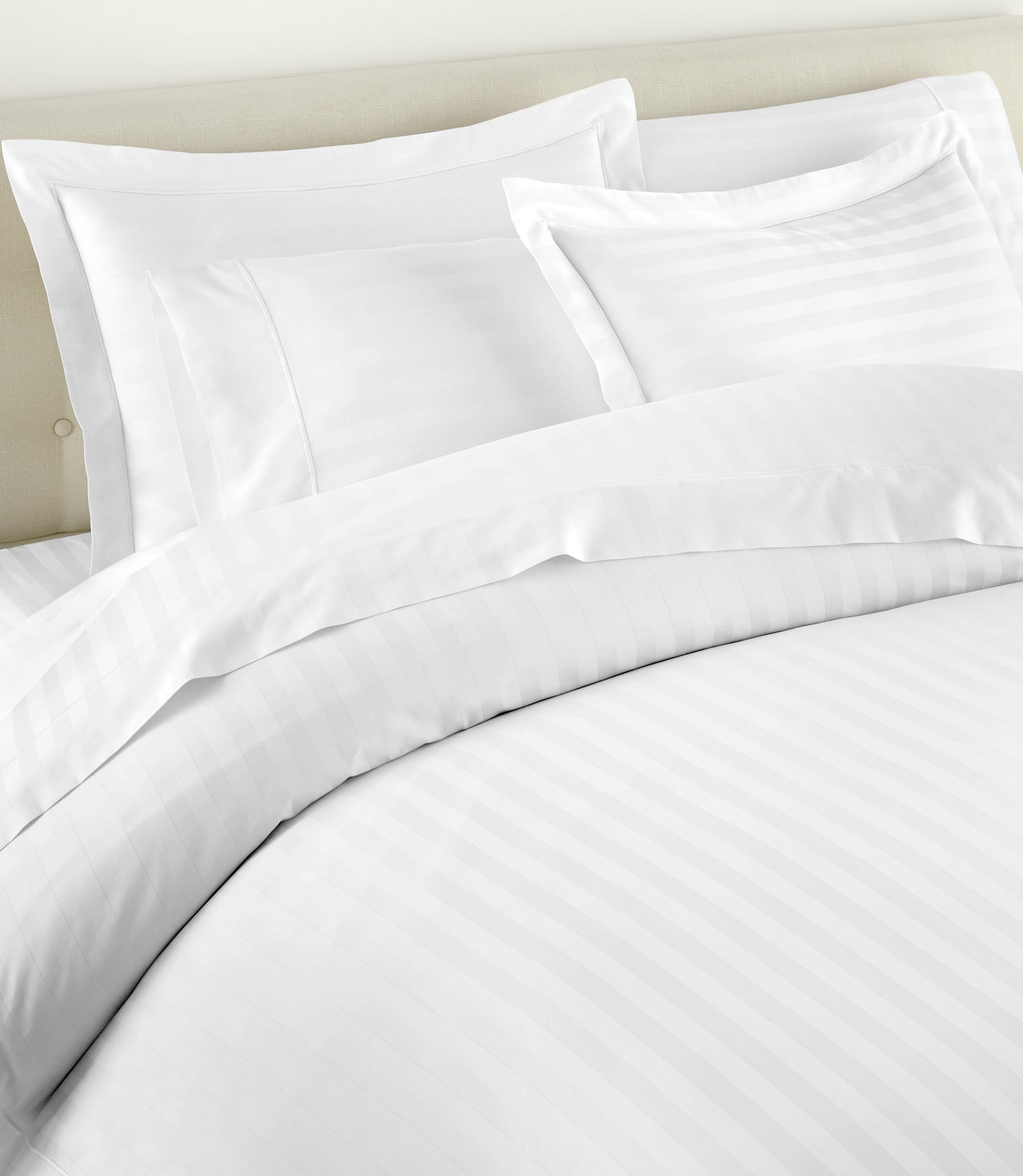 Soprano Stripe Duvet Cover lifestyle, White