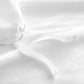 Detail of duvet ties, White