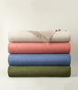 Verona Throw Blanket Multi Stack, Oat Rose Blue Forest
