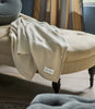 Vineyard Throw Blanket thrown over chair, Linen