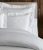 Lyric Percale Sham monogrammed in white embroidery, White