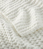 waffle knit throw, White