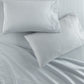 Windsor Stripe Pillowcases on bed, Stripe Wedgewood