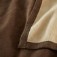 Binded edge Favorite Reversible Cotton Blanket, Chocolate