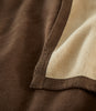 Binded edge Favorite Reversible Cotton Blanket, Chocolate