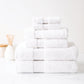 Plush White Bath Towel Stack