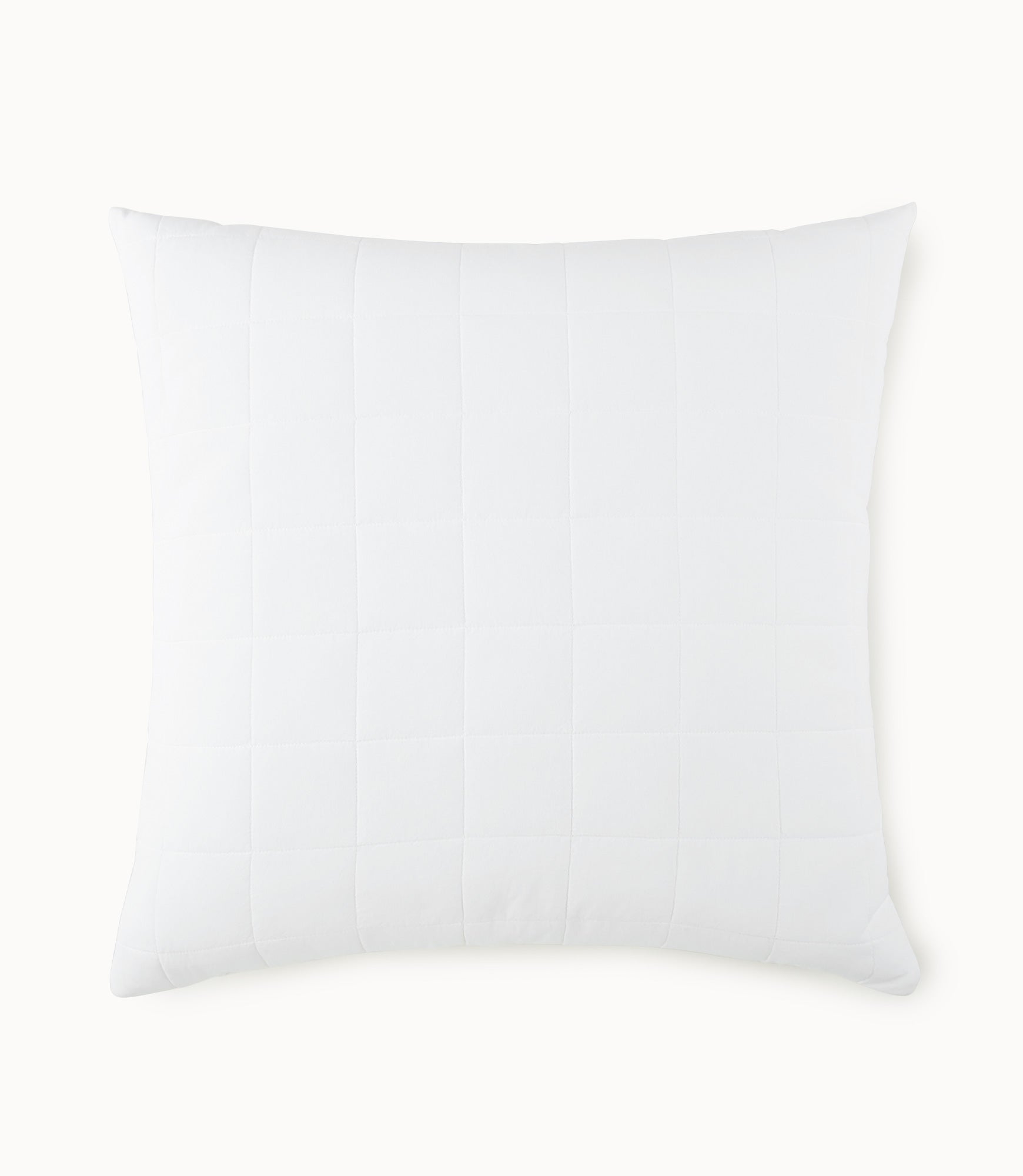 4 Square Quilted Euro Sham White