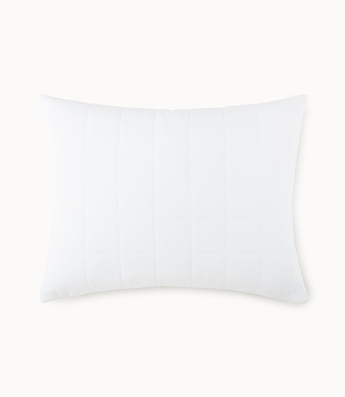 4 Square Quilted Sham White
