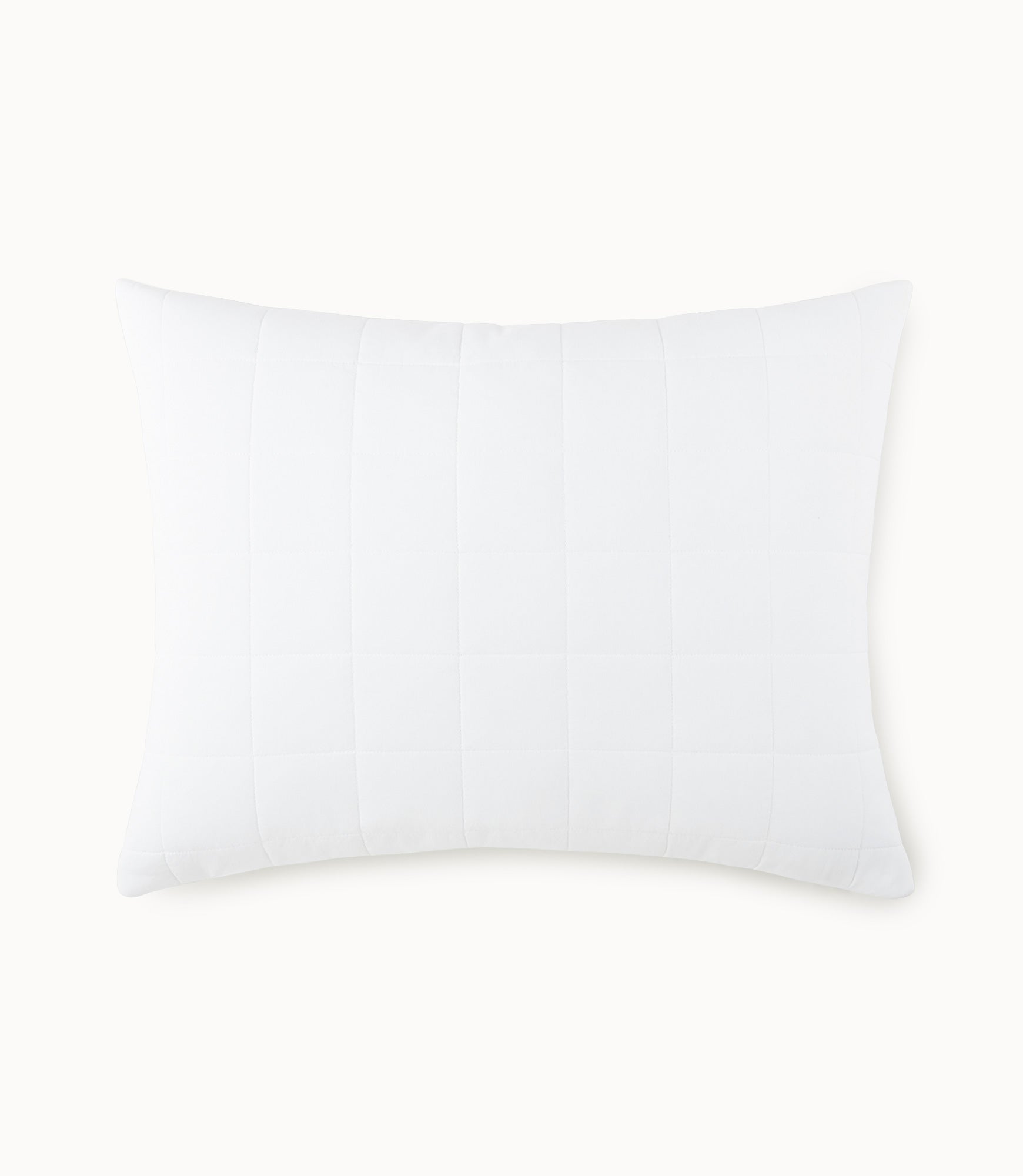4 Square Quilted Sham White