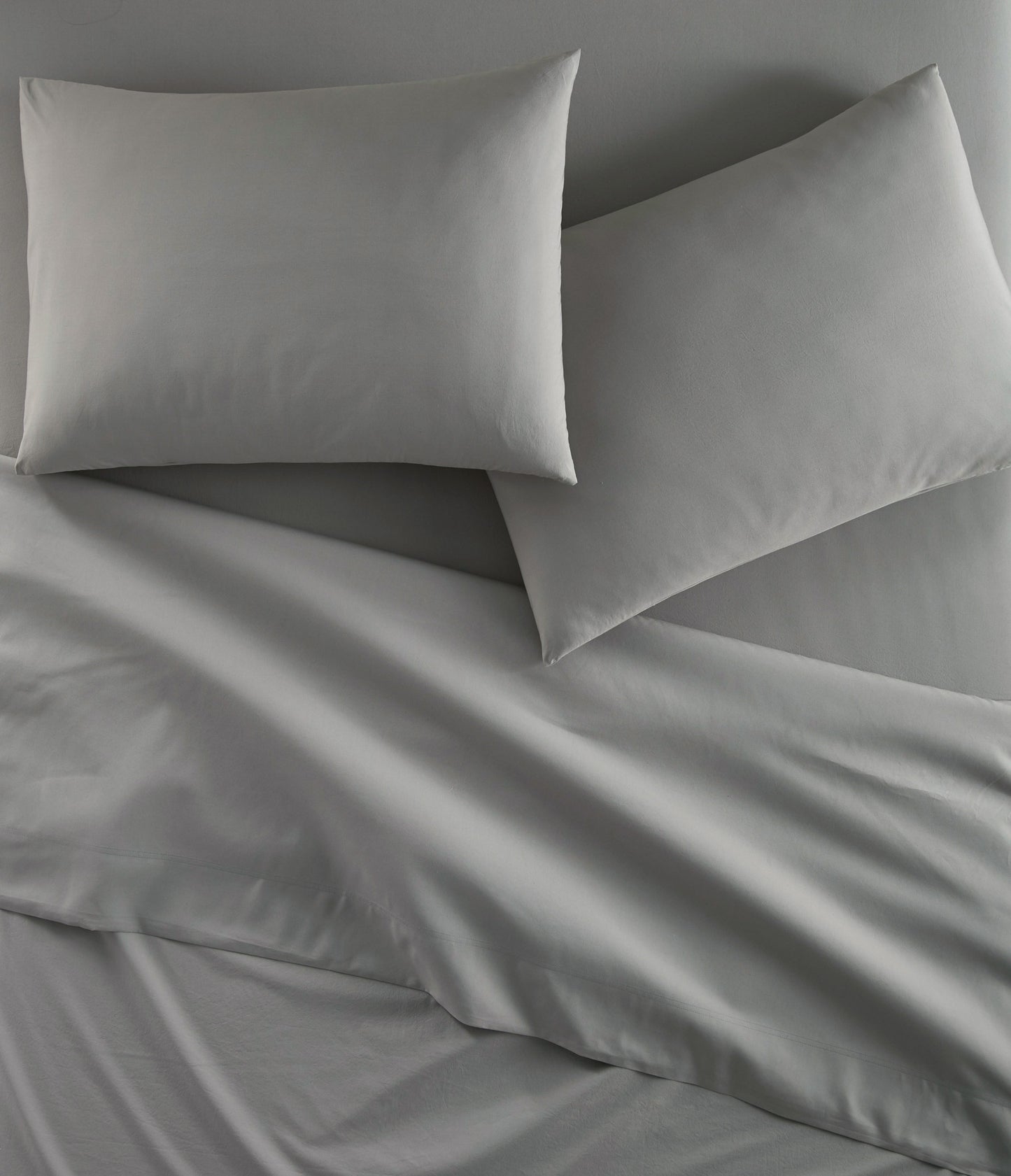 40 Winks Washed Percale Flat Sheet Charcoal