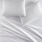 40 Winks Percale Fitted Sheet on bed White