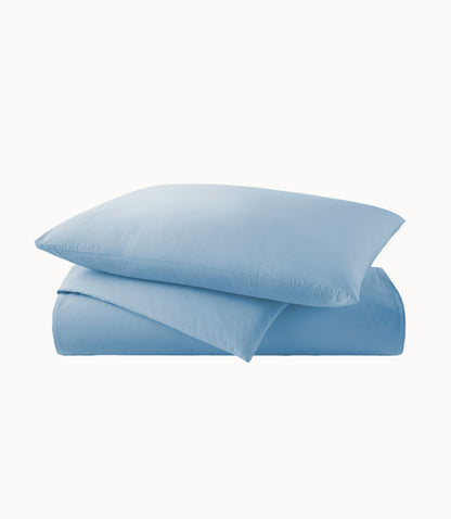 40 Winks Washed Percale Duvet Cover Blue