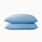 40 Winks Washed Percale Sleeping Shams Blue