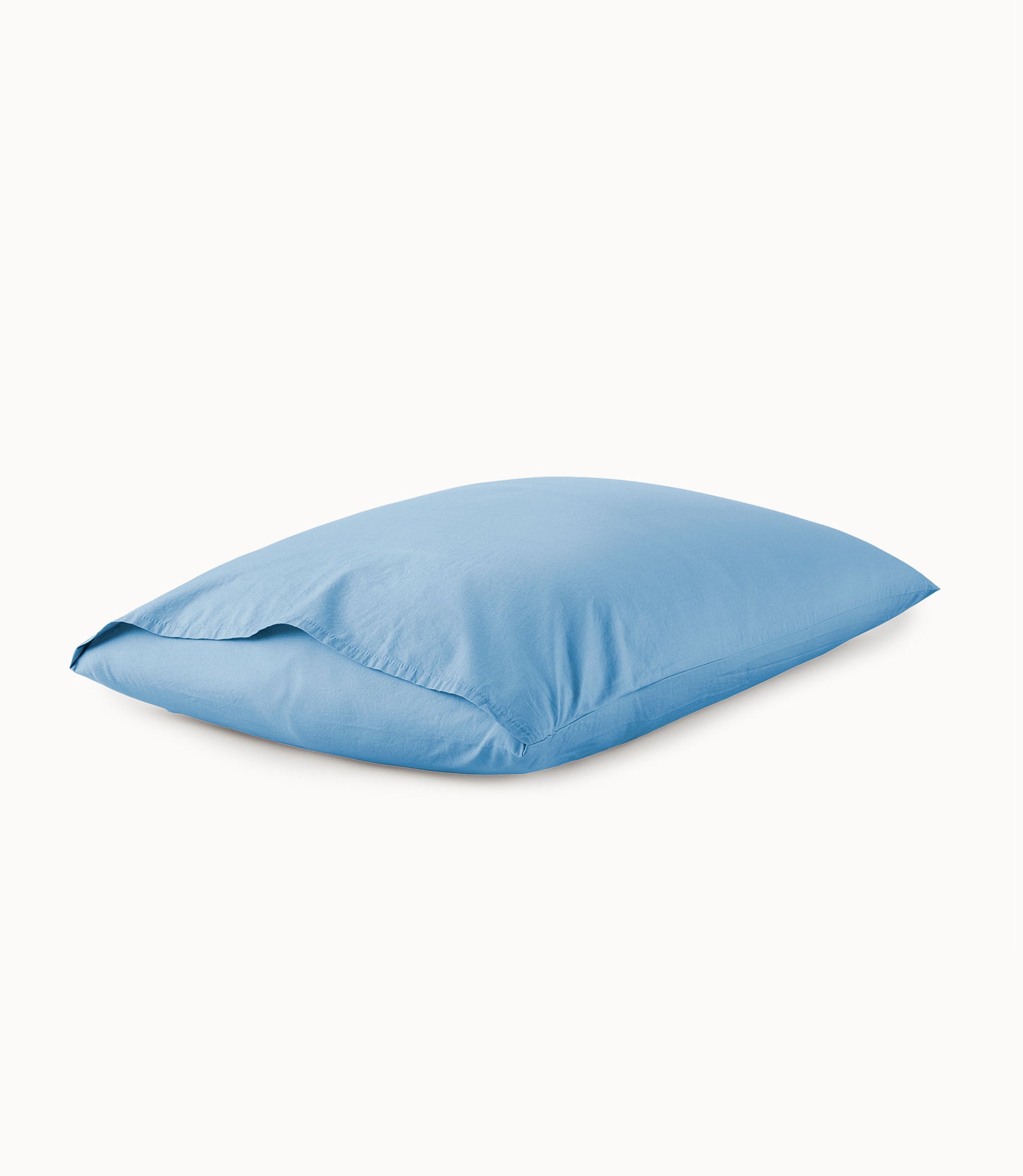 40 Winks Washed Percale Sleeping Shams Blue