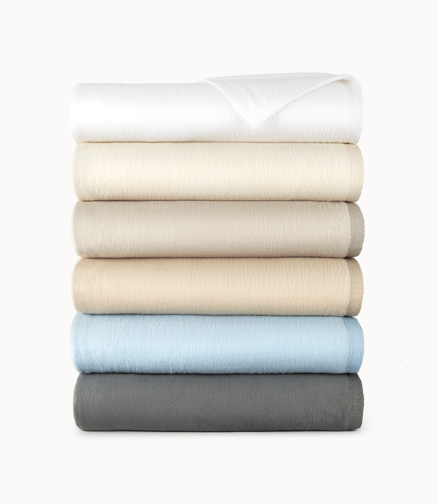 All Seasons Cotton Baby Blanket Stack Multiple Colors White Linen Natural Blue  Gray Blush