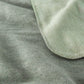 Alta Reversible Cotton Blanket Basil Detail Shot