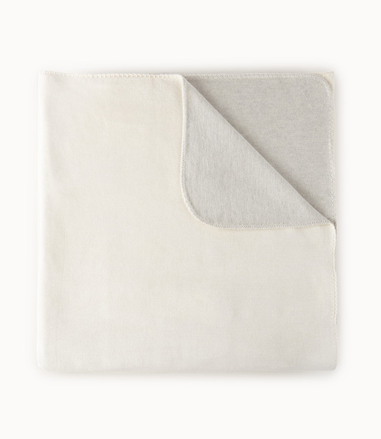 Alta Reversible Cotton Blanket Pearl