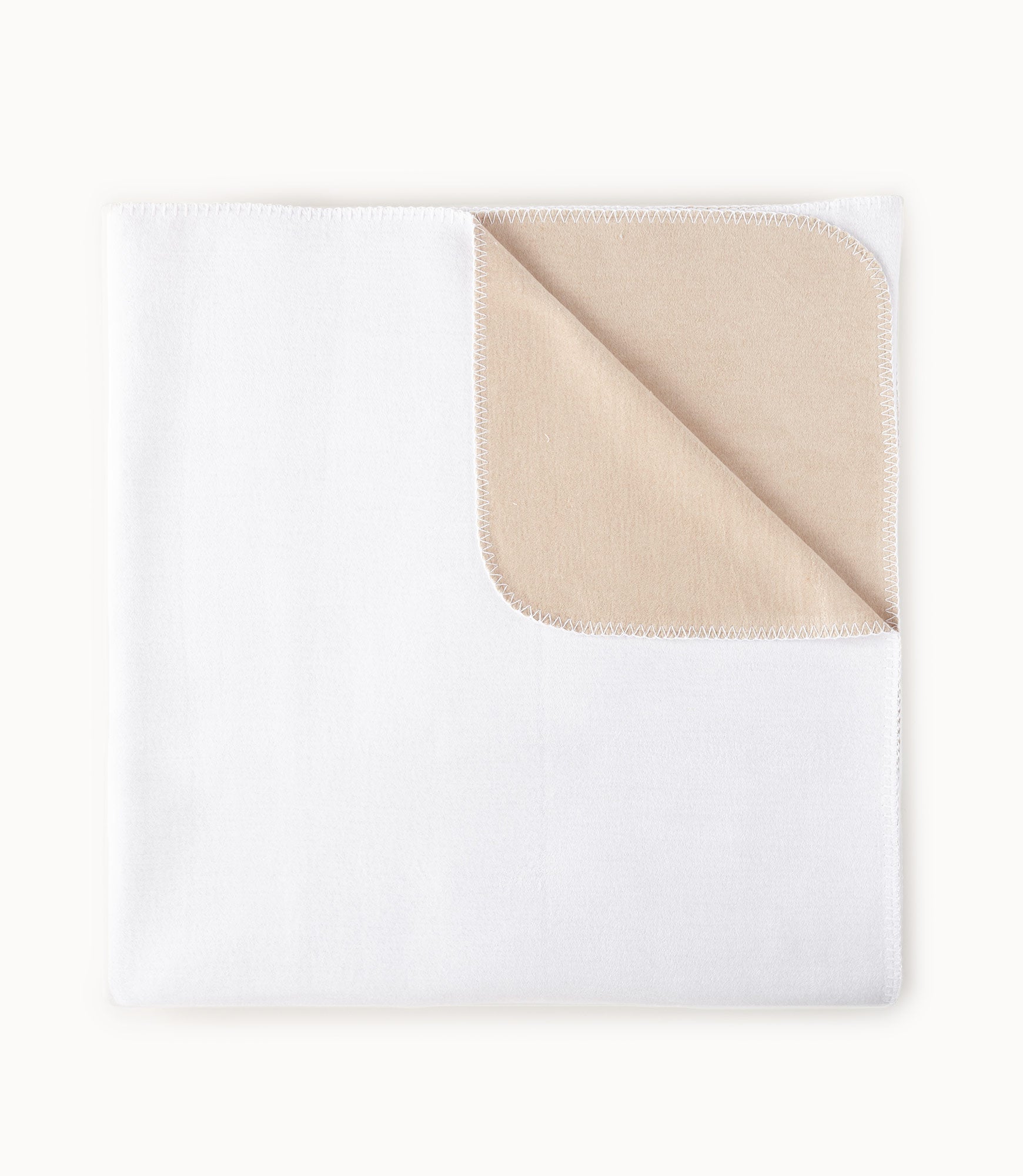 Alta Reversible Cotton Blanket White