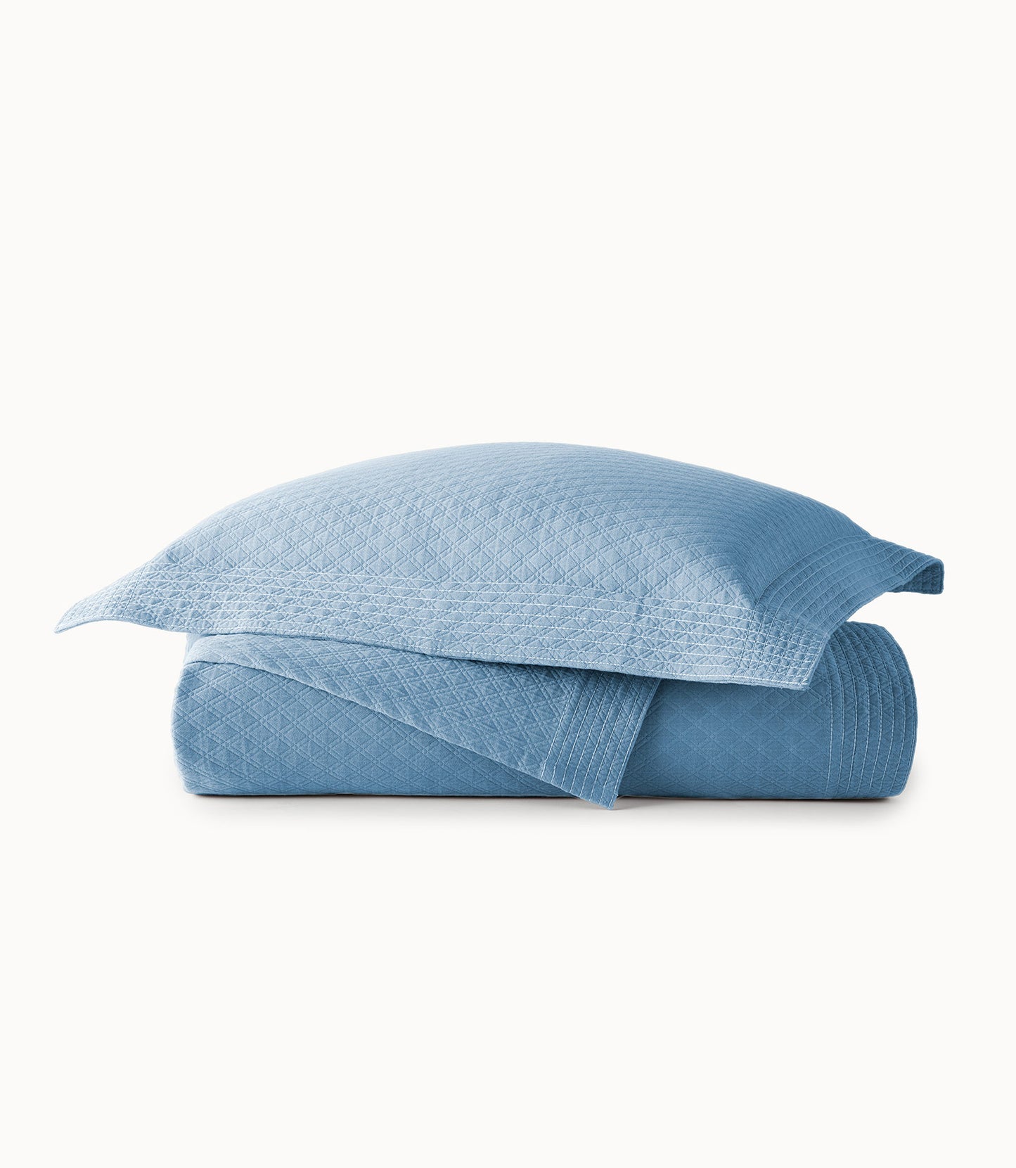 Alyssa Matelassé Coverlet Chambray