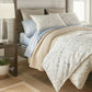 Avery Percale Sham on bed Linen