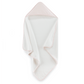 White hooded towel Pink trim